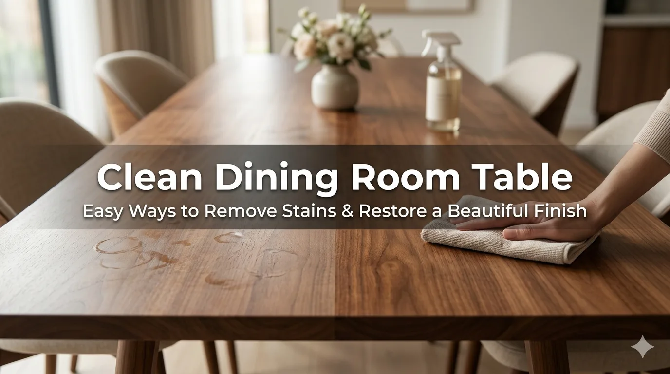 How to Clean Dining Room Table and Remove Stains Easily