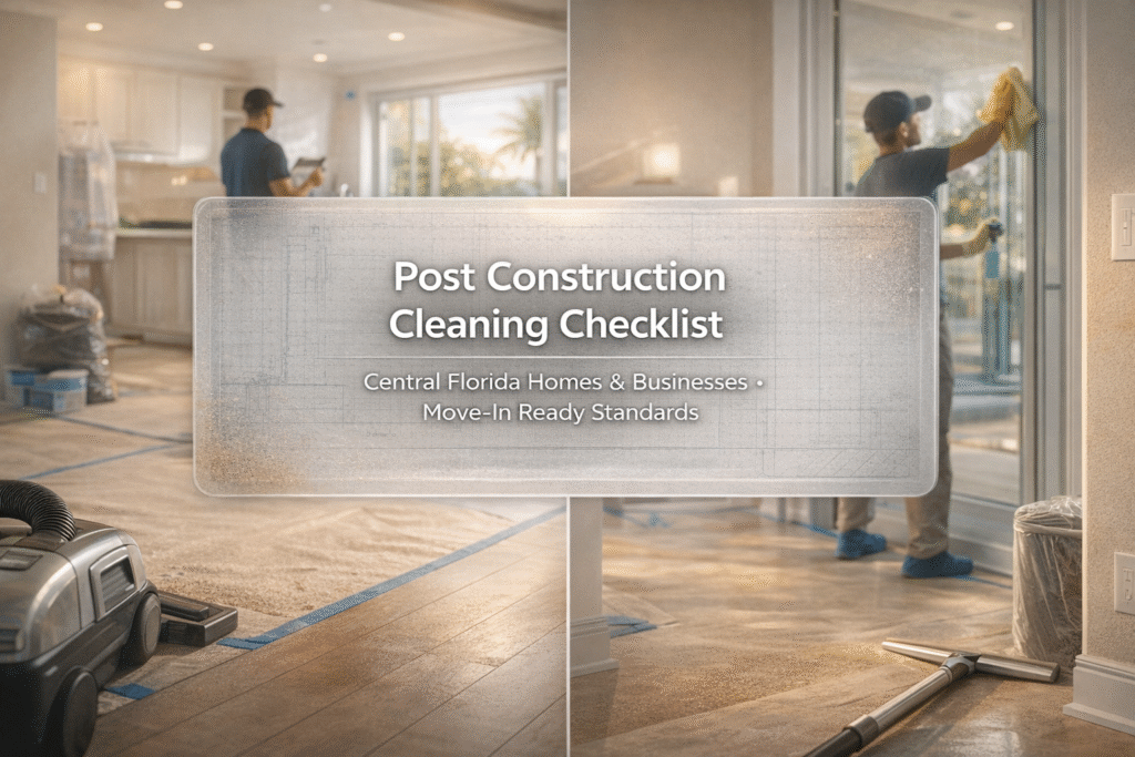 Post Construction Cleaning Checklist