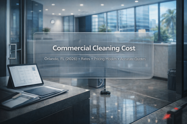 Commercial Cleaning Cost in Orlando, FL (2026): Rates, Pricing Models & How to Get an Accurate Quote