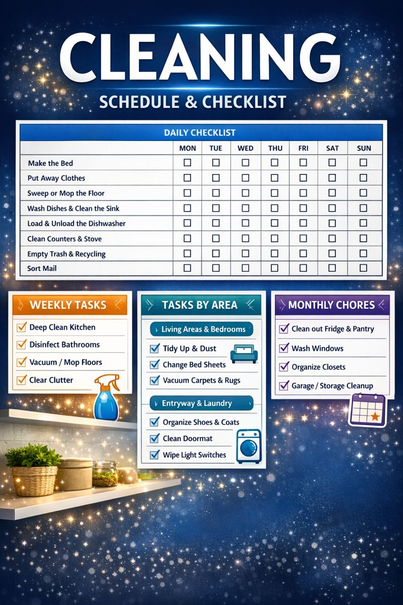Maintenance Cleaning Checklist Chart