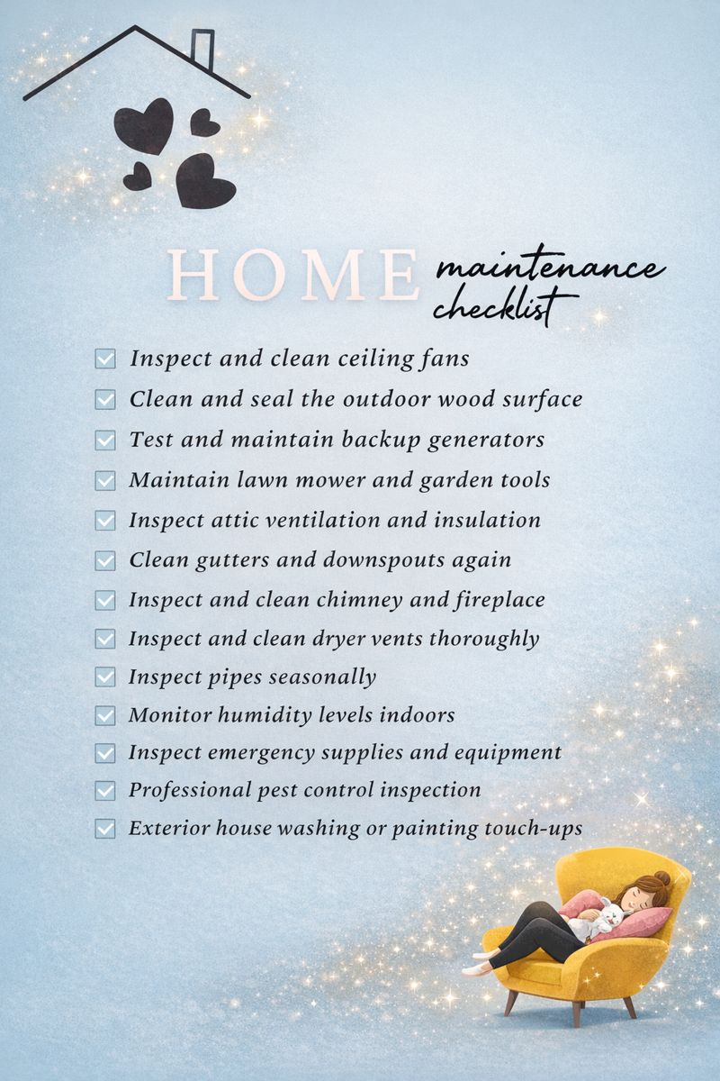 Simple House maintenance Checklist