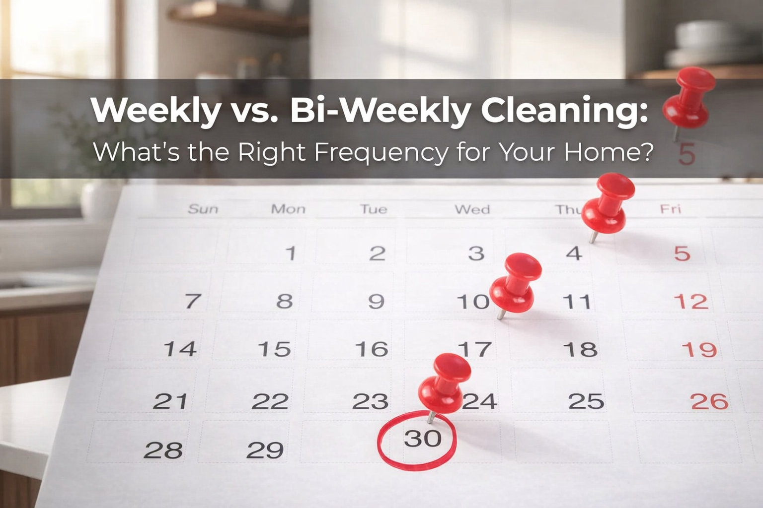 Weekly vs. Bi-Weekly Cleaning: What’s the Right Frequency for Your Home?