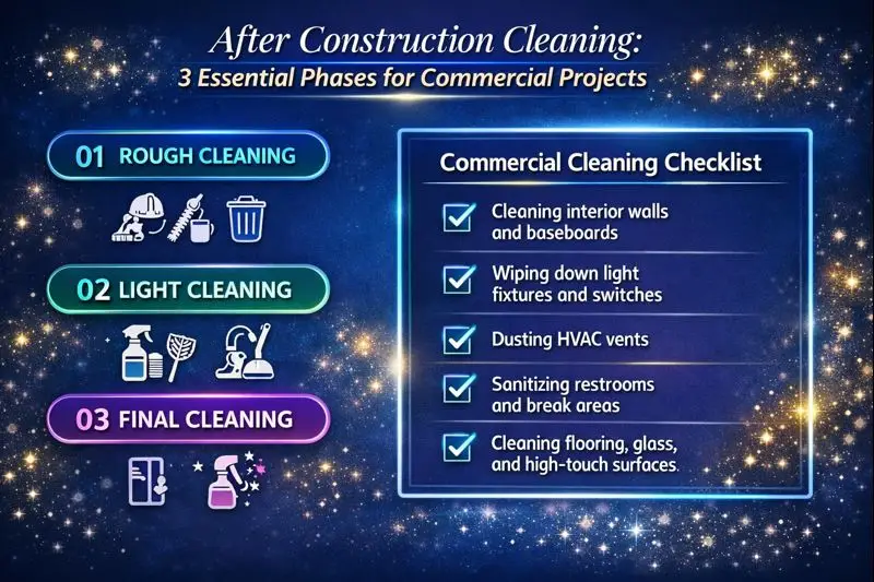Commercial Cleaning Checklist for different projects